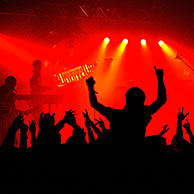 Ambiance during live rock concert, Belgium