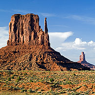The Mittens and clouds forming over the Monument Valley Navajo Tribal Park, Arizona, US