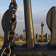 Anchors near the Mémorial Merchant Navy museum, Pen-Hir, Brittany, France