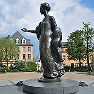 Statue of Grand Duchess Charlotte / Grande-Duchesse de Luxembourg at the Place Clairefontaine in Luxembourg, Grand Duchy of Luxembourg