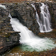 Storulfossen / Bruresløret, waterfall in the Store Ula River, Rondane National Park, Dovre, Norway
