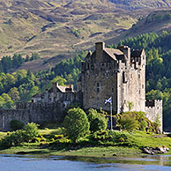 Eilean Donan Castle in Loch Duich in the Western Highlands of Scotland, UK